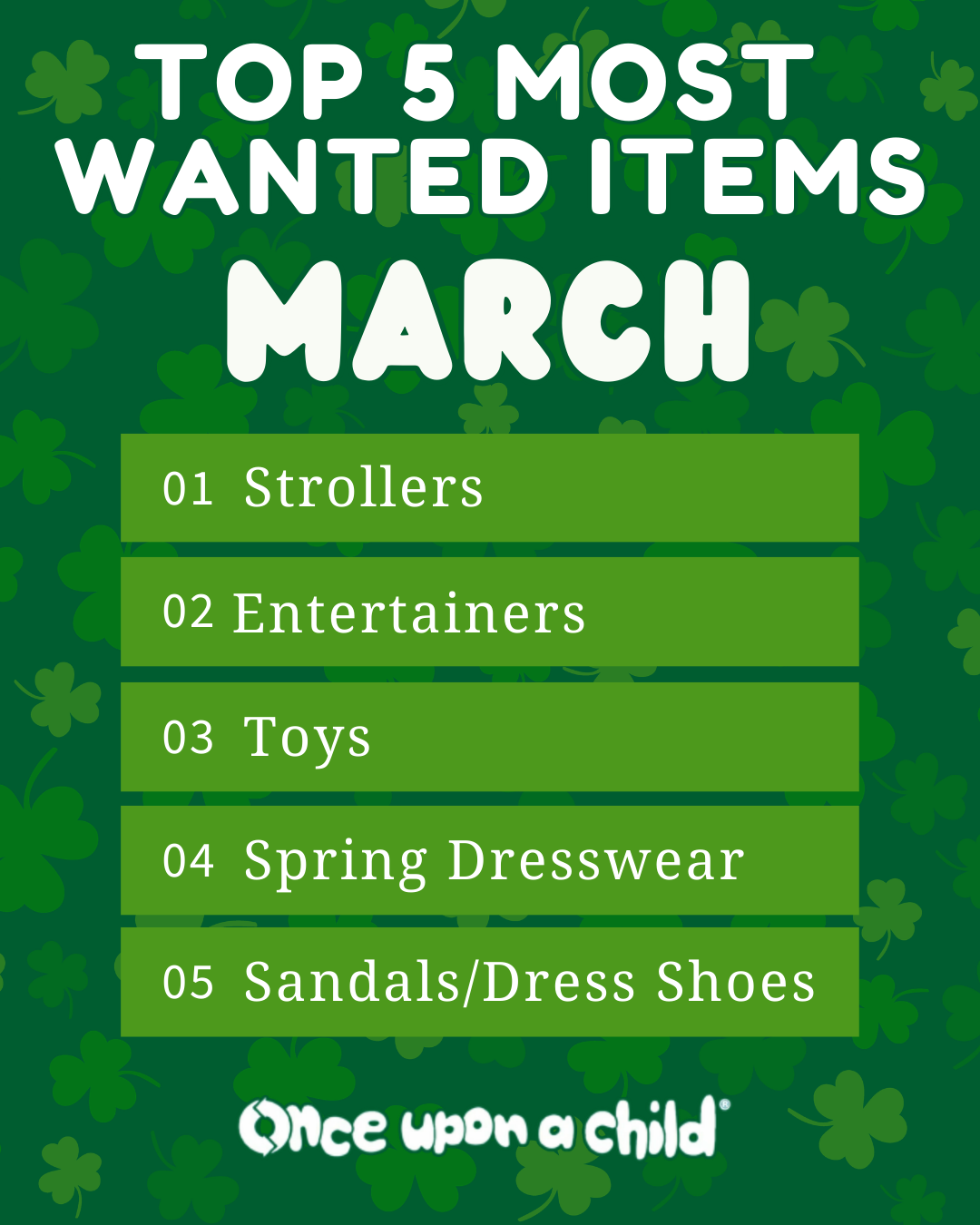 Top 5 Most Wanted Items